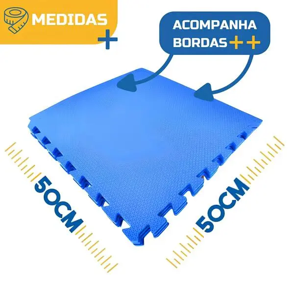 Tapete de EVA 50x50 Azul Royal - Kozi - tapete eva